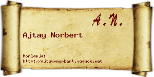 Ajtay Norbert névjegykártya